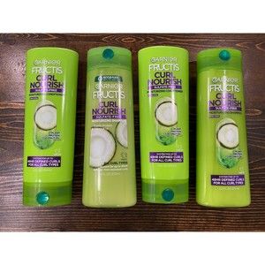 4x Garnier Fructis Curl Nourish Shampoo and Conditioner Bundle NEW